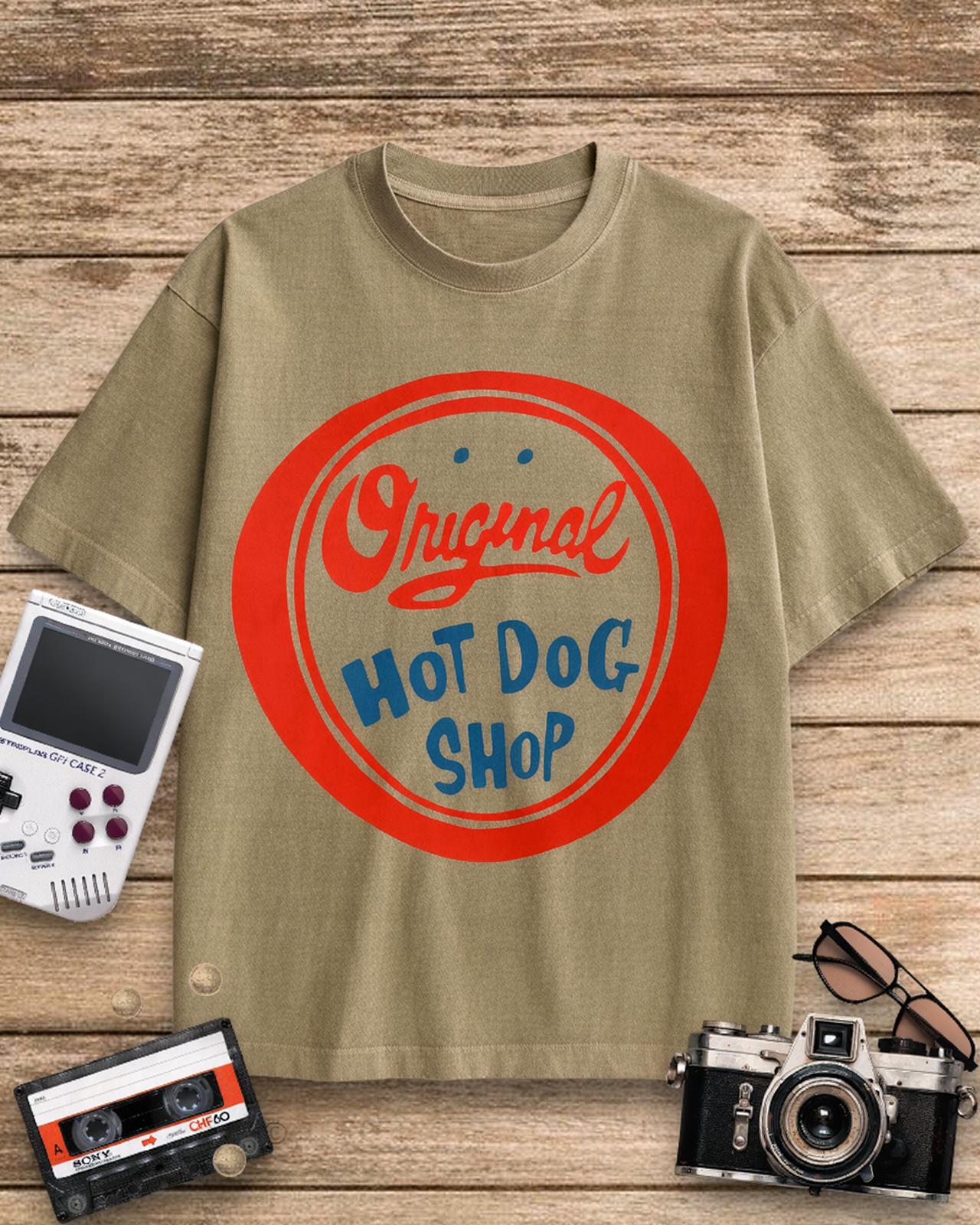 Original Hot Dog Shop 1950s Cotton T-Shirt image 3