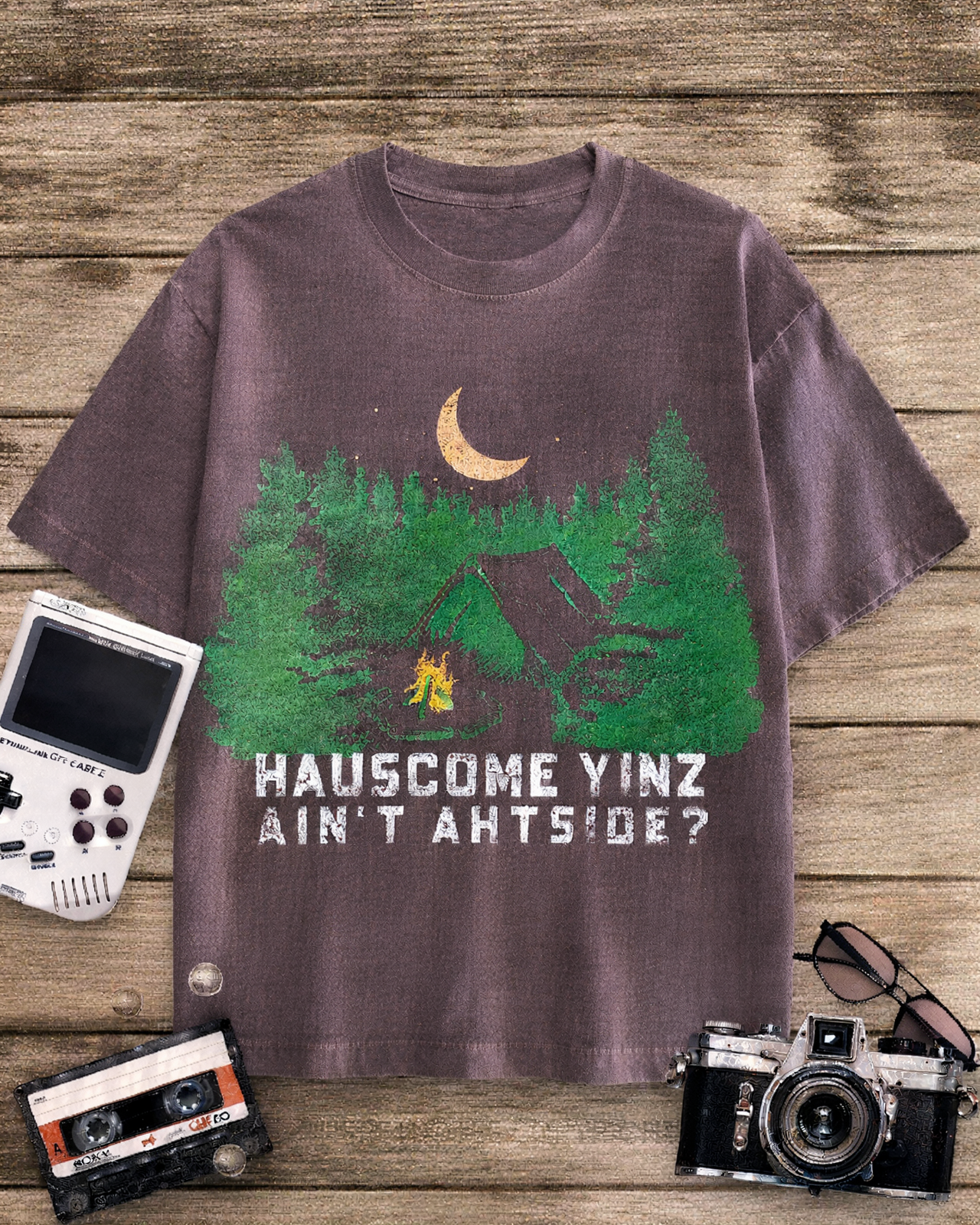 Hauscome Yinz Ain't Ahtside 1970s Cotton T-Shirt image 9