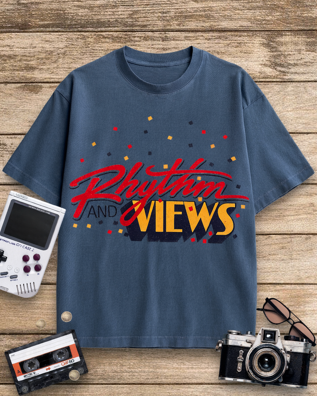 Rhythm And Views Graphic 1980s Cotton T-Shirt image 5