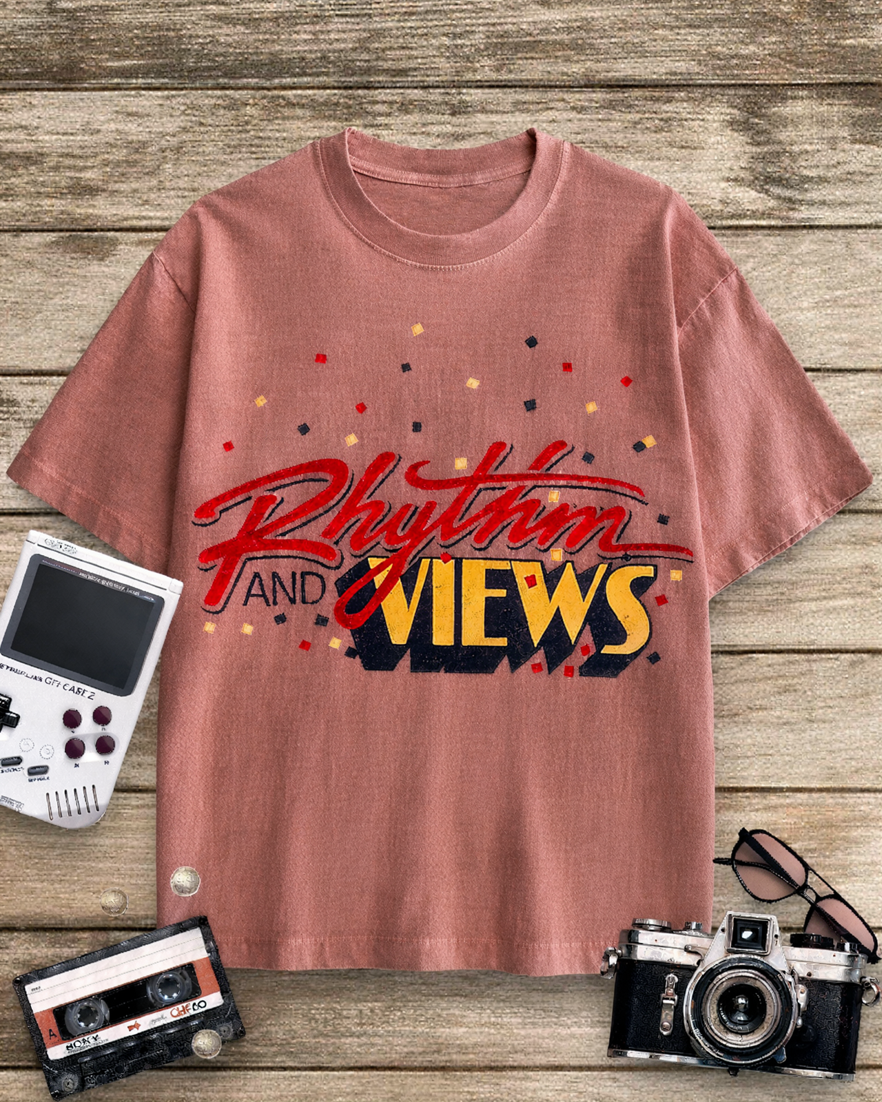 Rhythm And Views Graphic 1980s Cotton T-Shirt image 6
