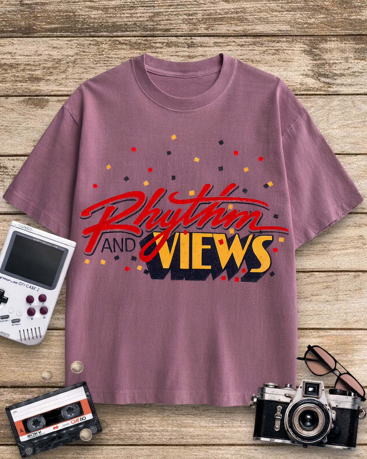Rhythm And Views Graphic 1980s Cotton T-Shirt image 7