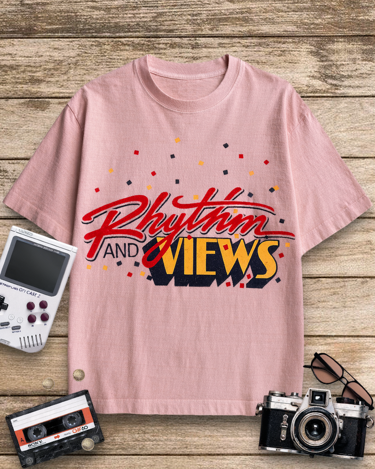 Rhythm And Views Graphic 1980s Cotton T-Shirt image 9
