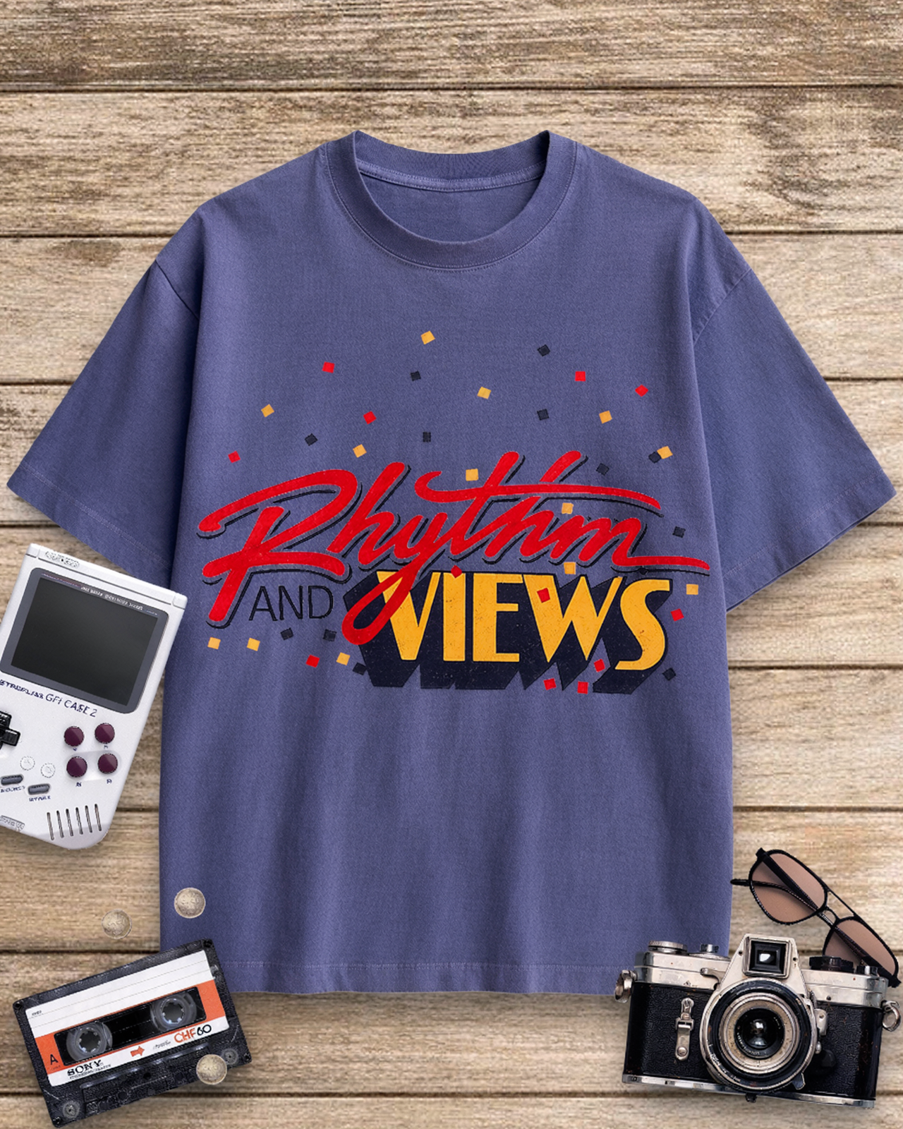 Rhythm And Views Graphic 1980s Cotton T-Shirt image 11