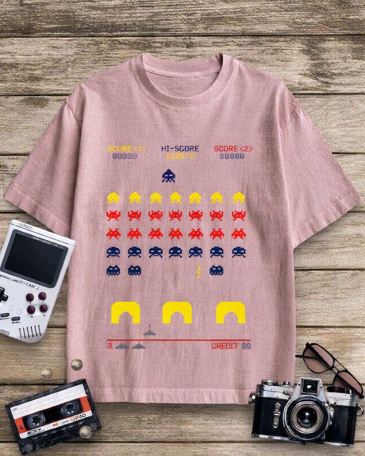 Pixel Defender 1980s Cotton T-Shirt image 9