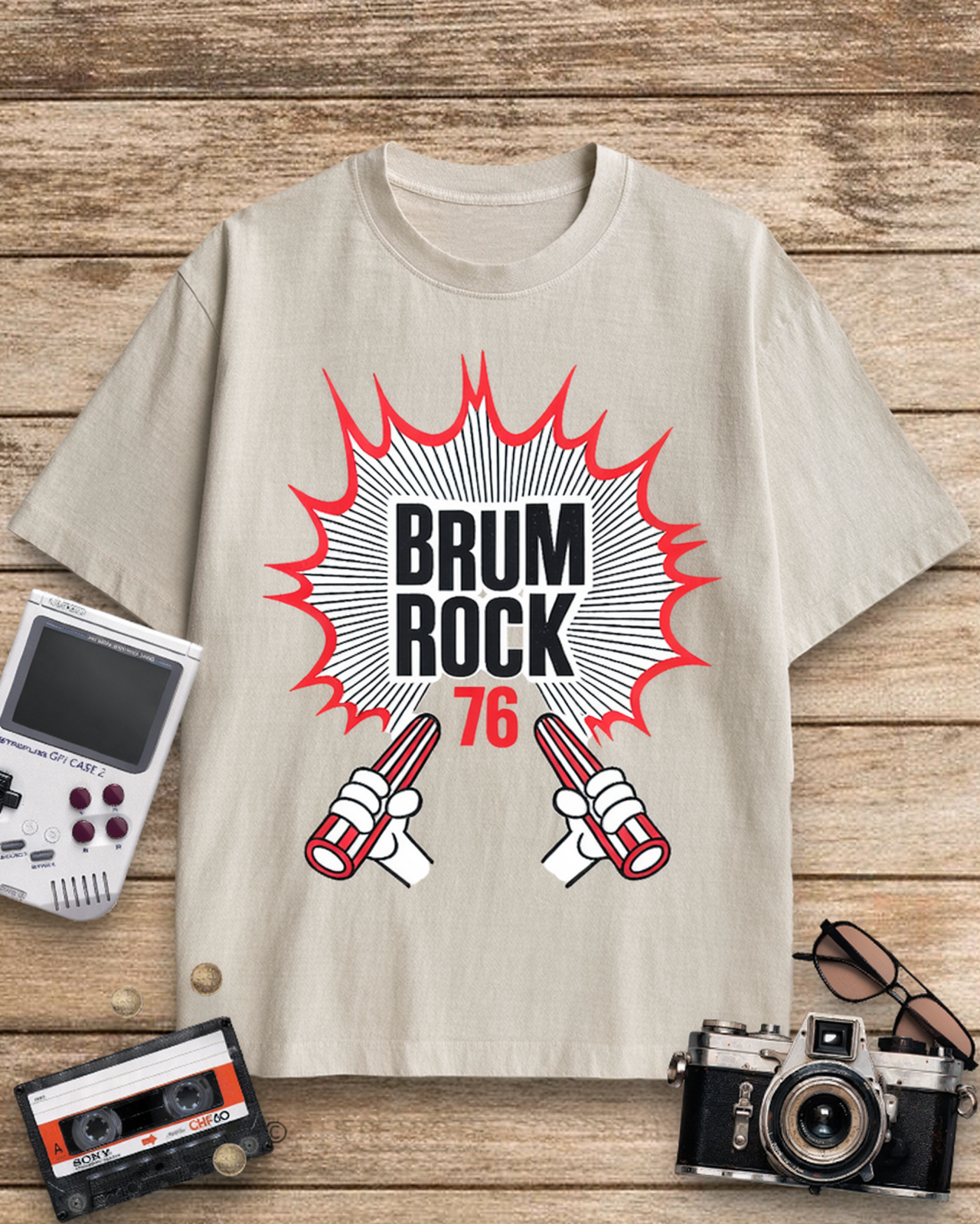 Brum Rock 76 1970s Cotton T-Shirt image 4