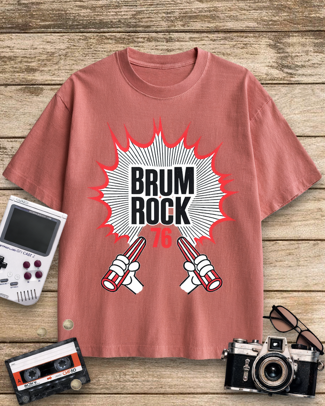 Brum Rock 76 1970s Cotton T-Shirt image 7