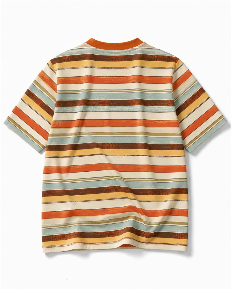 Good Times 1970s Eco Oversized Striped Ringer T-Shirt image 9