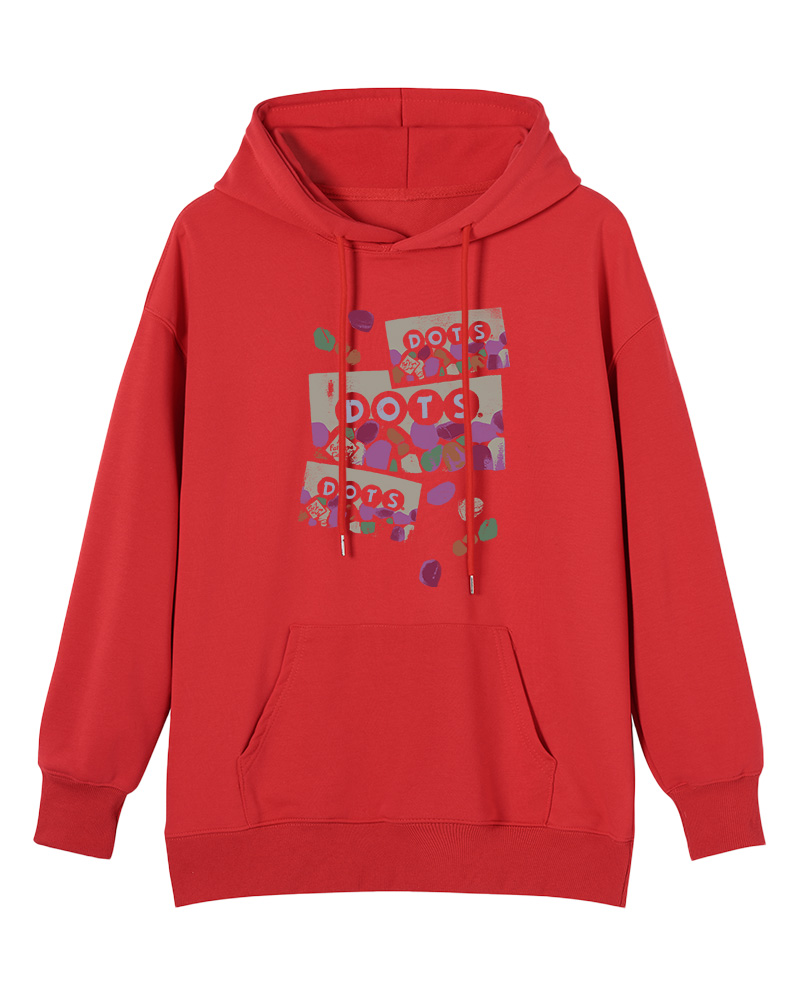 Colorful Dots Candy 1970s Nostalgic Cotton Hoodie image 8