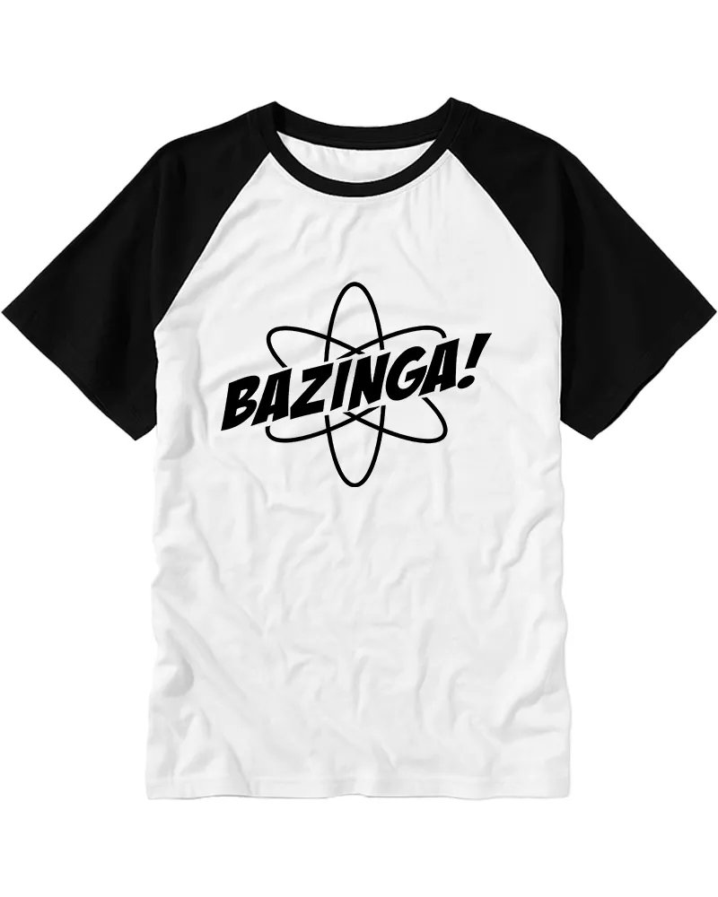 Vintage Atom Print Cotton Raglan Tee