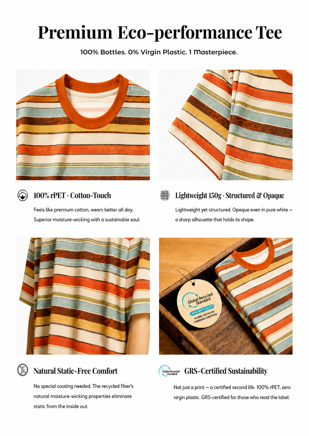 Good Times 1970s Eco Oversized Striped Ringer T-Shirt image 14
