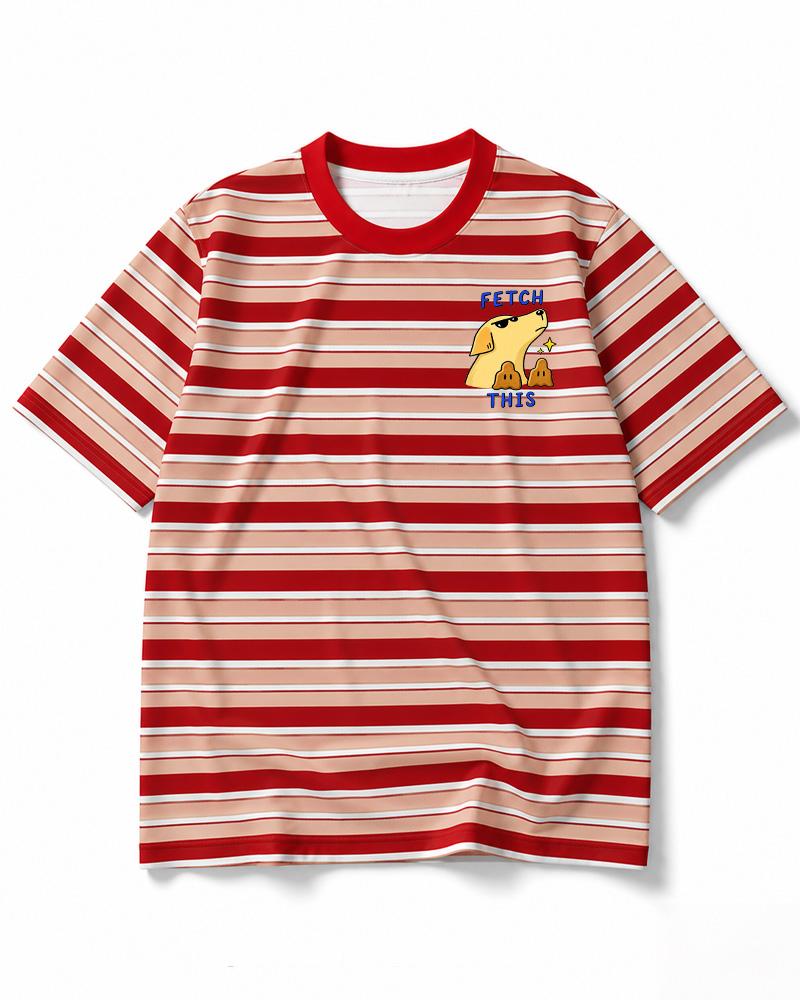 Fetch This 1990s Eco Oversized Striped Ringer T-Shirt image 10