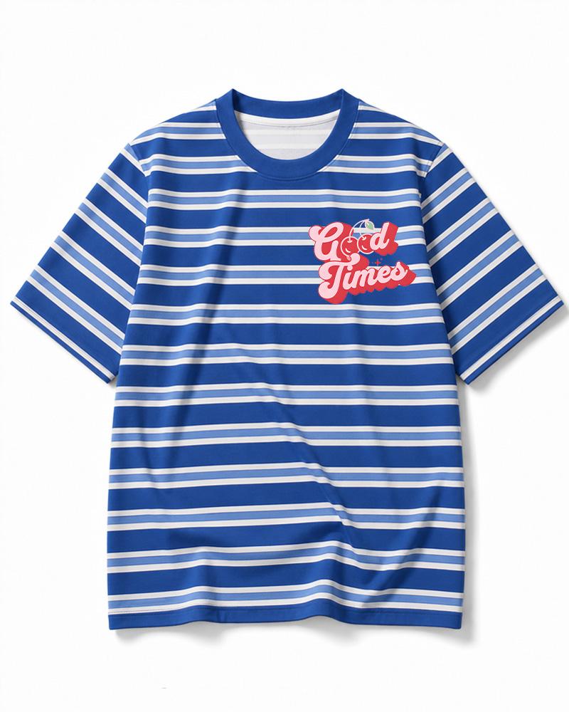 Good Times 1970s Eco Oversized Striped Ringer T-Shirt image 10