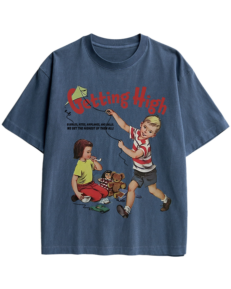 Getting High 1950s Cotton T-Shirt image 11