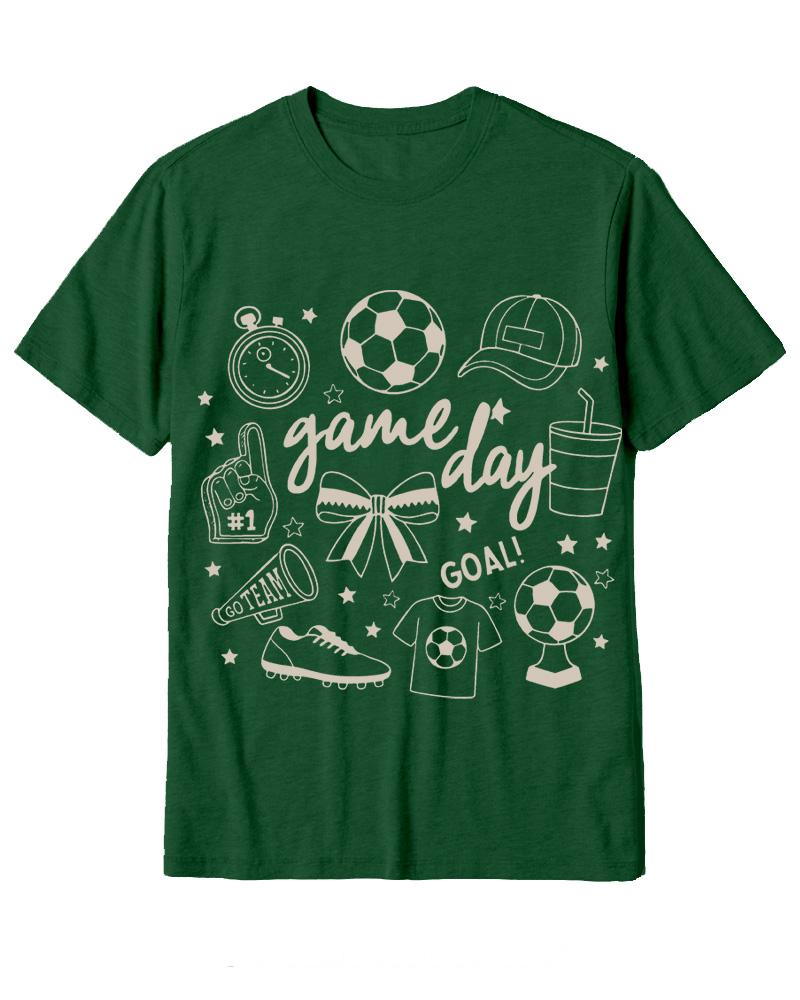 Soccer Doodles 1990s Cotton T-Shirt image 12