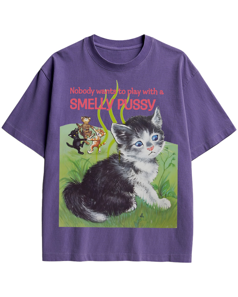 Nobody Wants to Play with a Smelly Pussy 1950s Cotton T-Shirt image 12