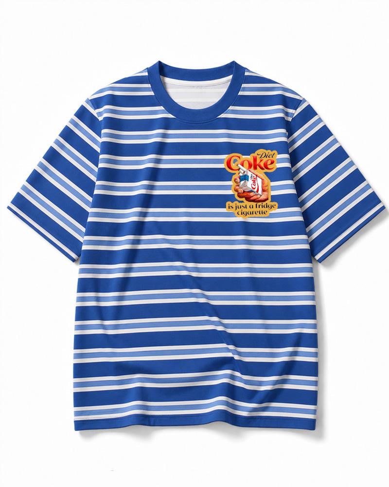 Diet Coke 1990s Eco Oversized Striped Ringer T-Shirt image 13