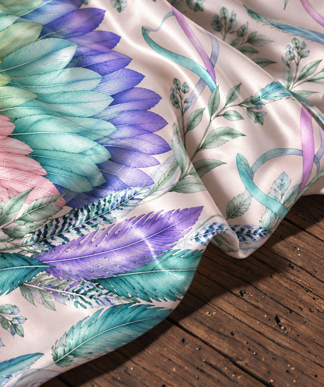 Rainbow Pastel Wing Print Women Shawl 