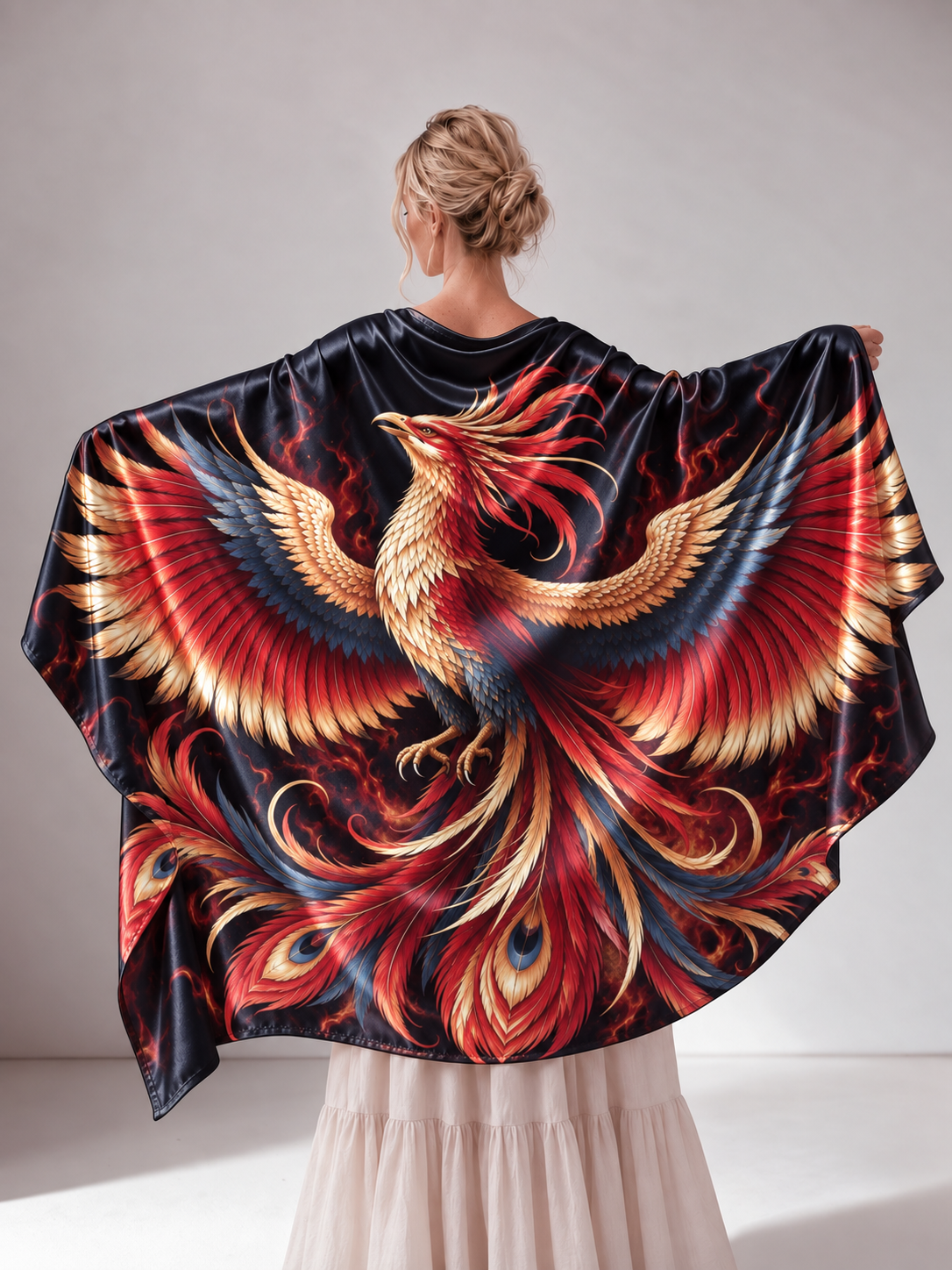 Phoenix Fire Print Women Shawl