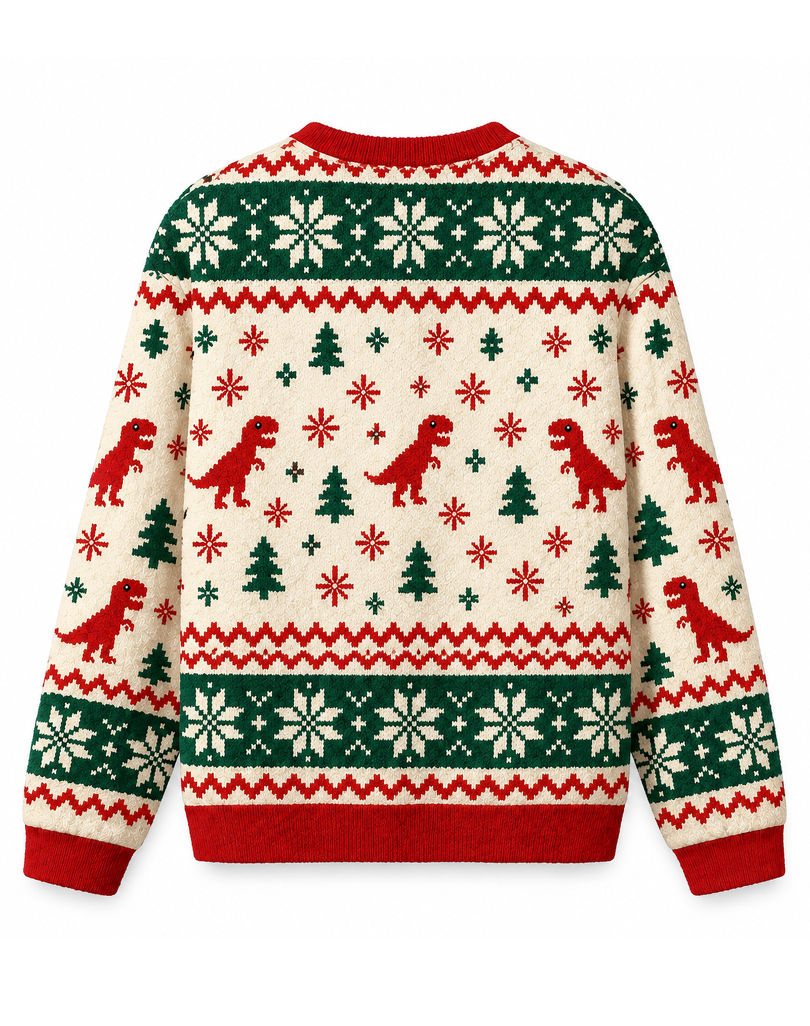 Unisex T-Rex Christmas Jumper Funny Middle Finger Dinosaur Holiday Sweate