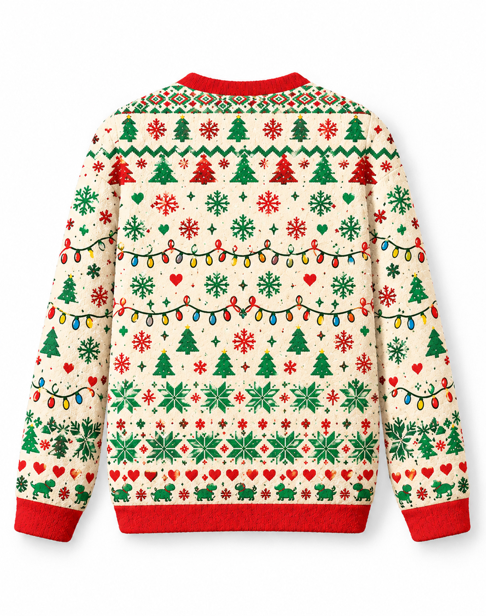Unisex Cute Dinosaur Christmas Jumper Tree-Rex Holiday Sweater