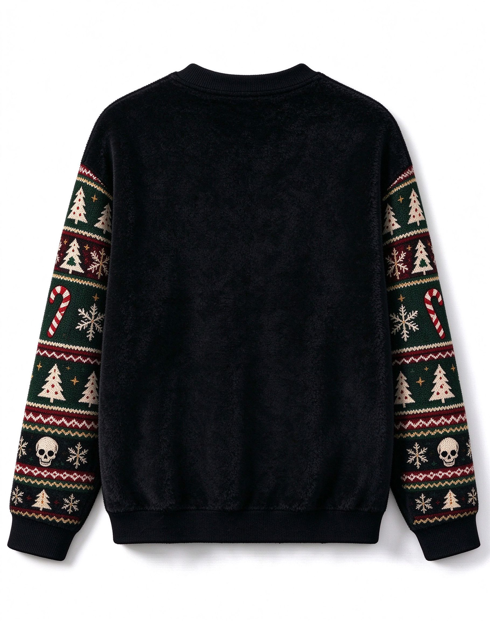 DEAD BUT FESTIVE Skeleton Santa Crew Neck Sweater, Christmas Long Sleeve Pullover