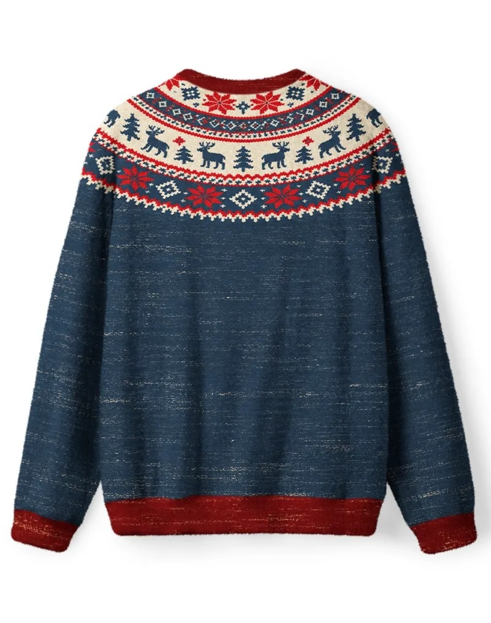 TheRetroTee Vintage 1960s Nordic Reindeer Christmas Sweater