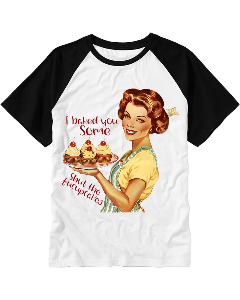 Vintage Sassy Baker Graphic Raglan Tee