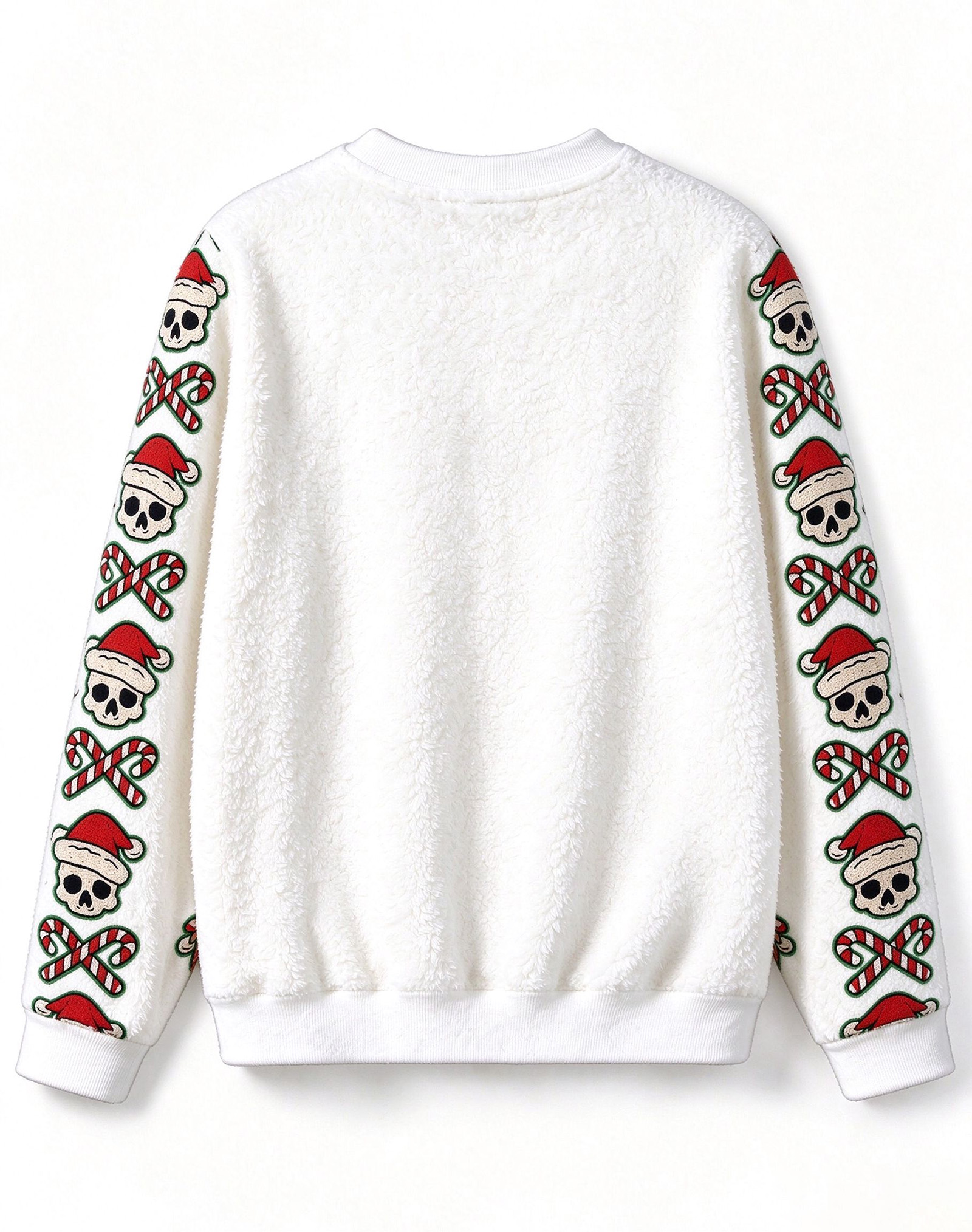 Cozy Holiday Sweater, Tired Of Christmas Skeleton Santa Graphic Crew Neck Pullover for Christmas Daily Wear