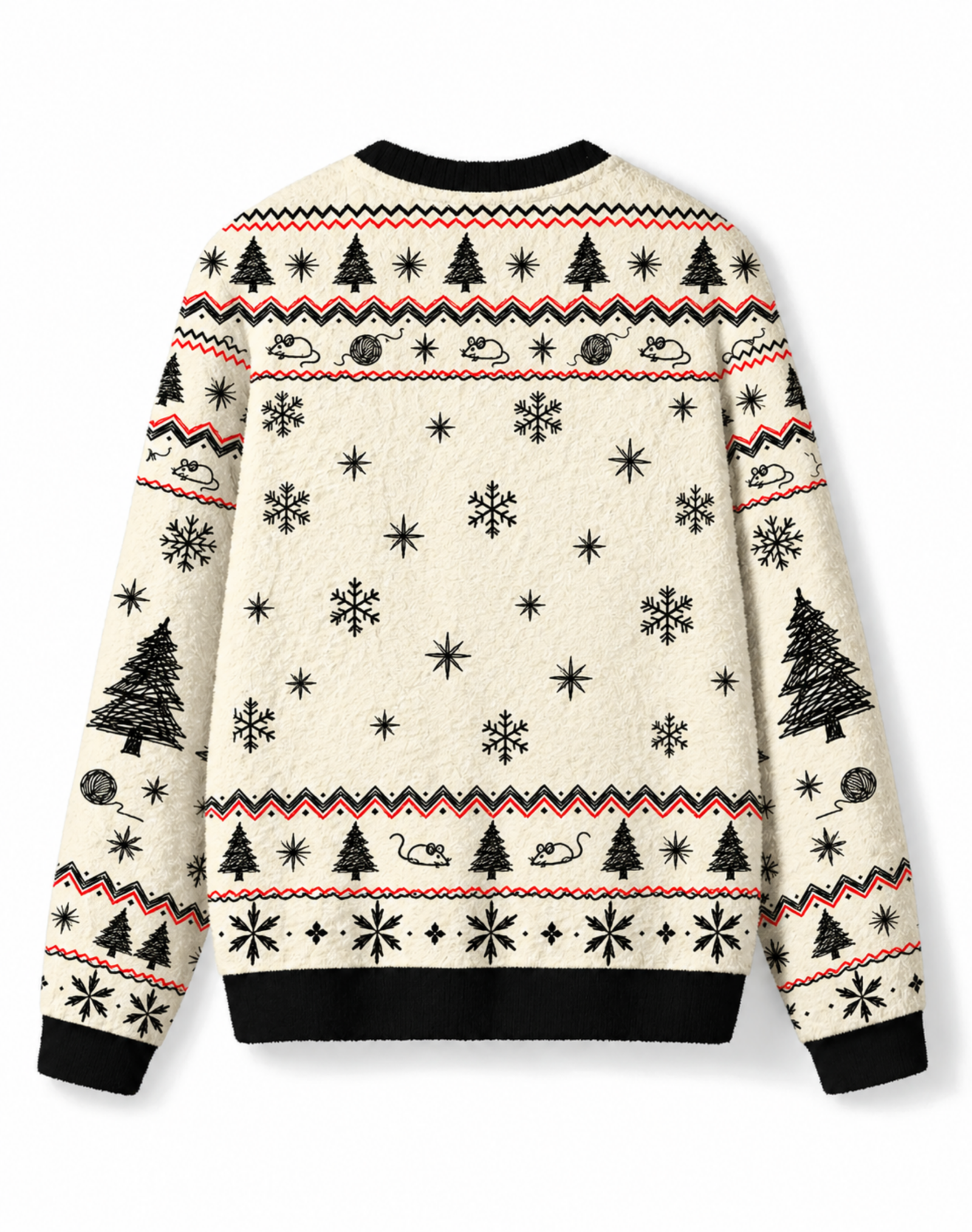 Fair Isle T-Rex Christmas Sweater Funny Skin And Bones Xmas Party Pullover