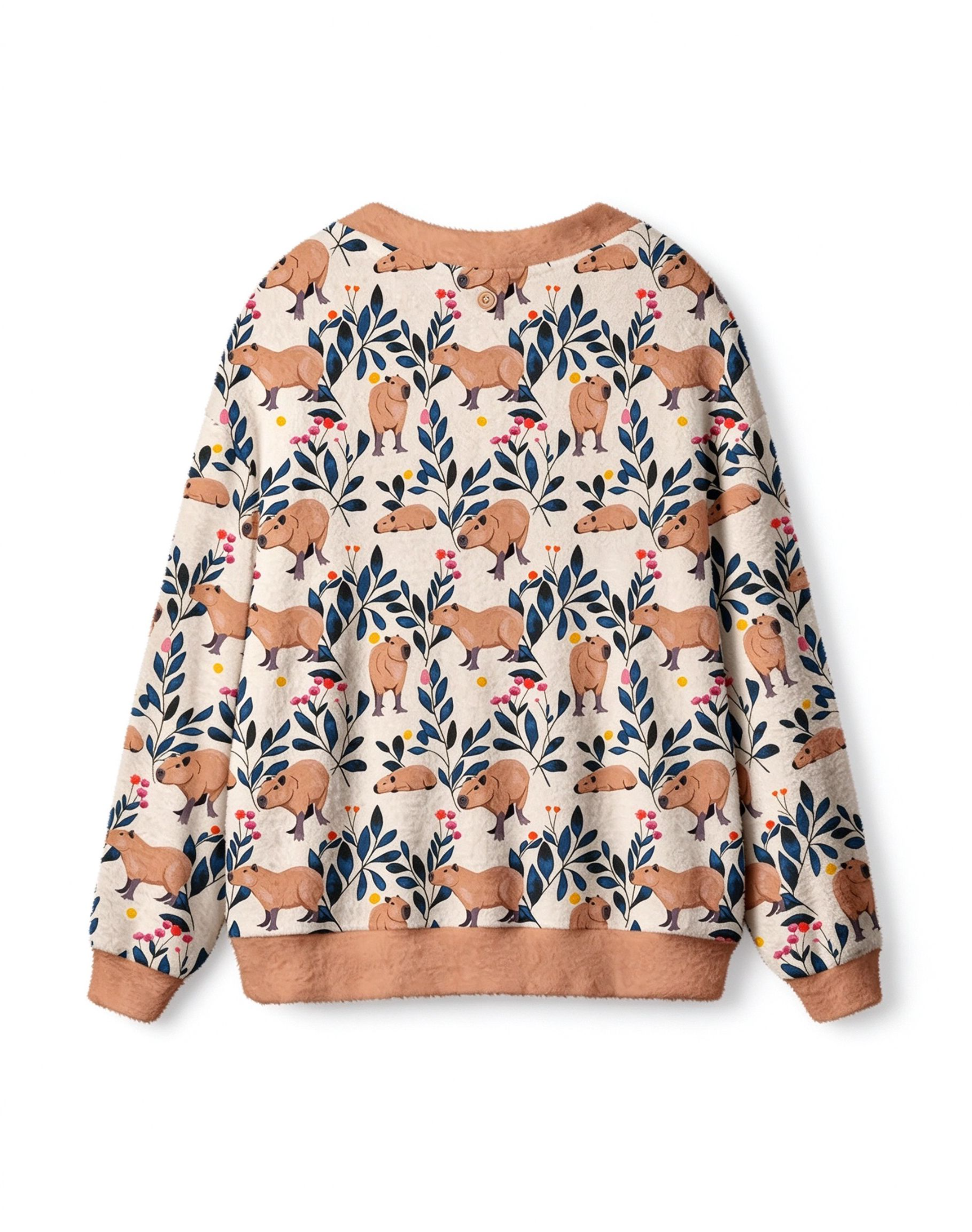 Capybara and Plants Geek Ugly Cardigan Sweaters