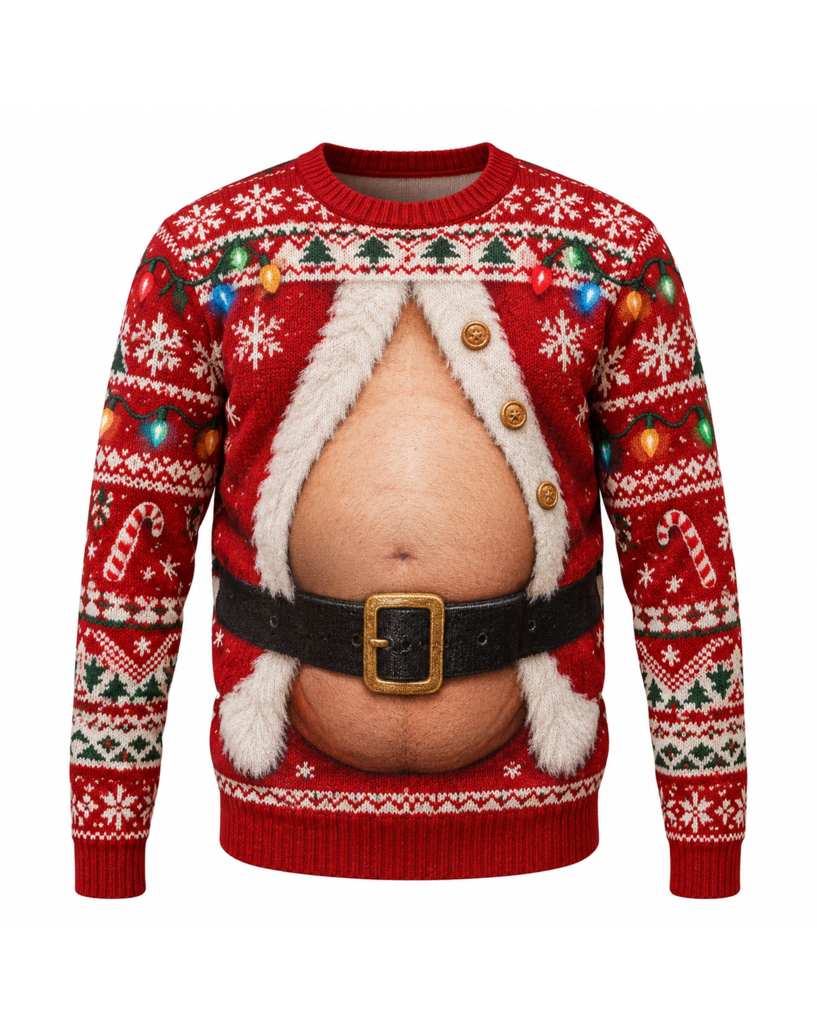 Novelty Santa Belly Christmas Sweater