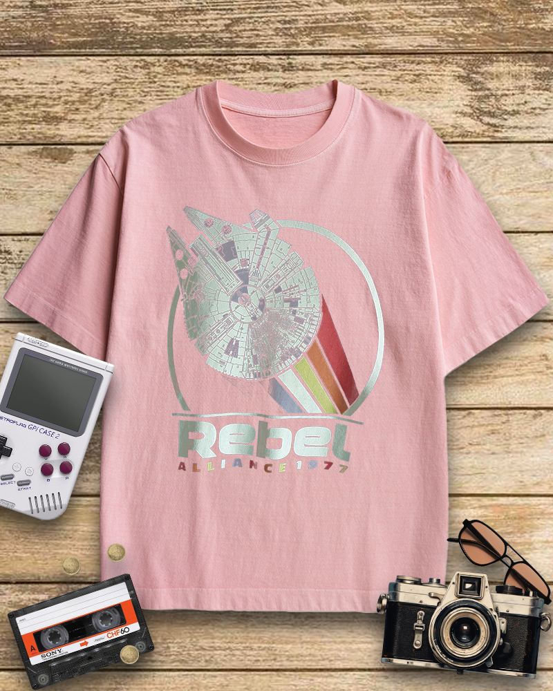 1977 Sci-Fi Spacecraft Inspired 1970s Cotton T-Shirt image 3