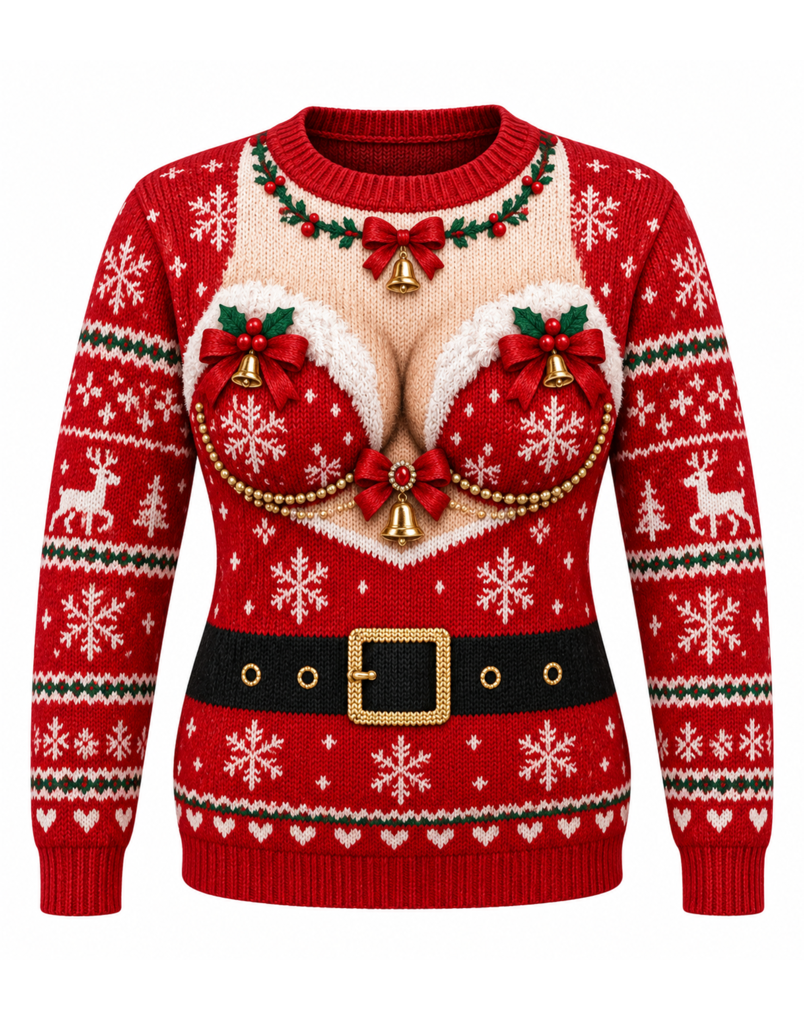 Novelty Santa Bra Christmas Sweater