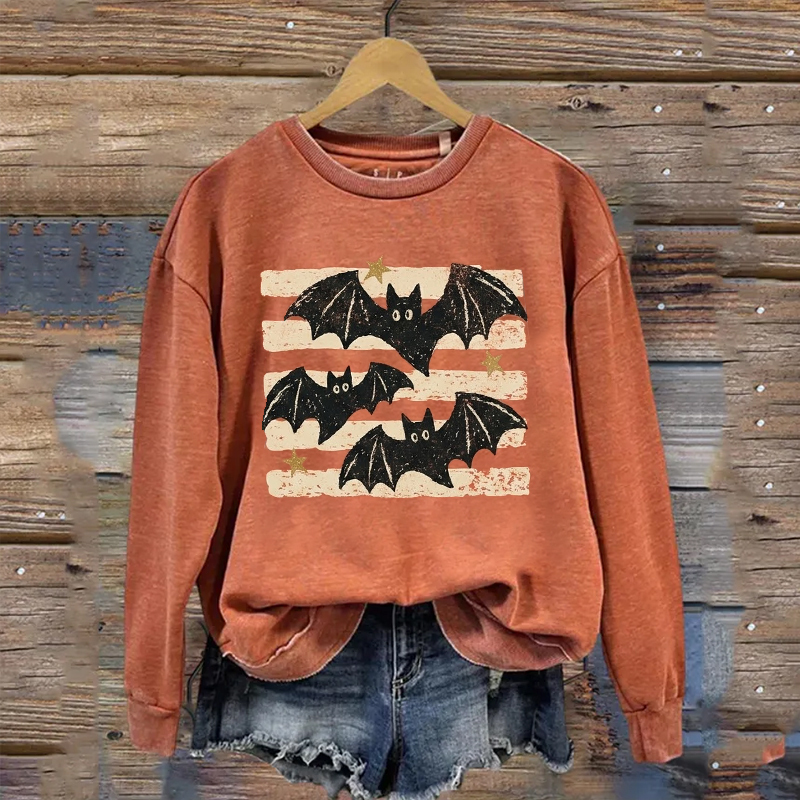 Vintage Bat Halloween Sweatshirt