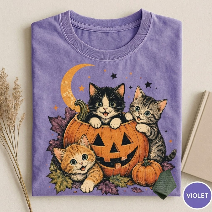 Cute Halloween Cat T-Shirt