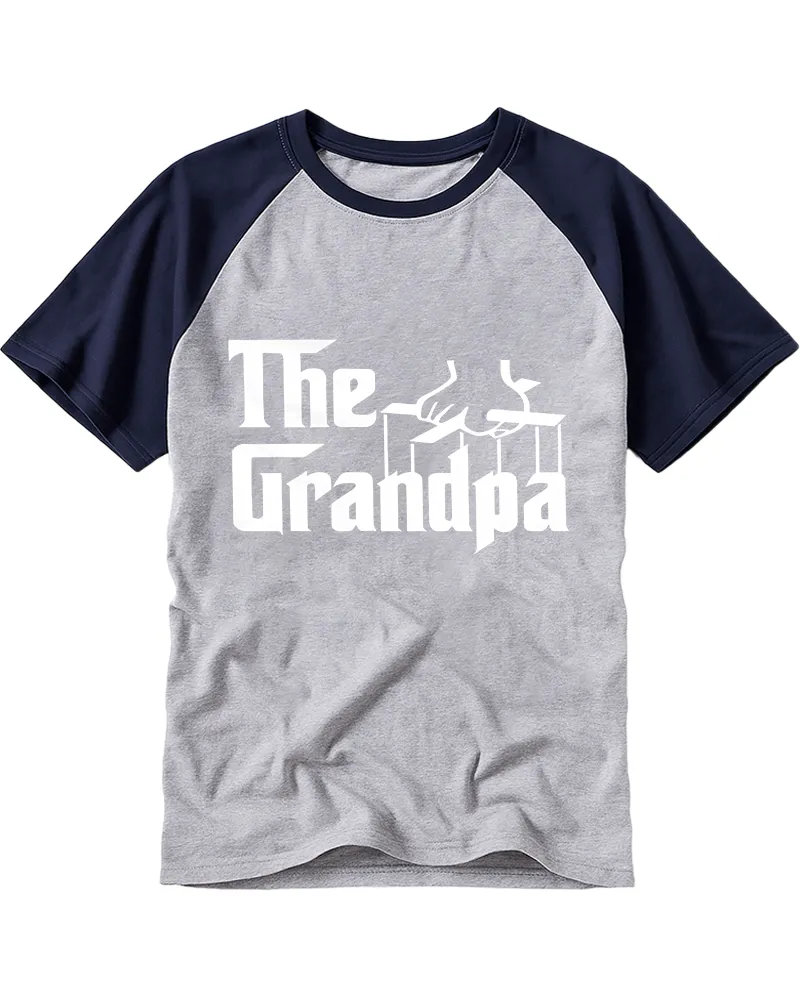 The Grandpa Puppet Hand Graphic Raglan Tee