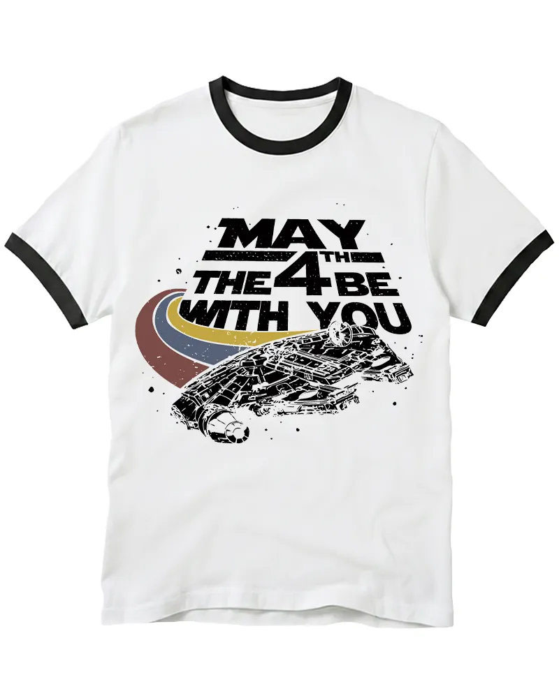 Science Fiction Graphic 1980s Ringer T-Shirt