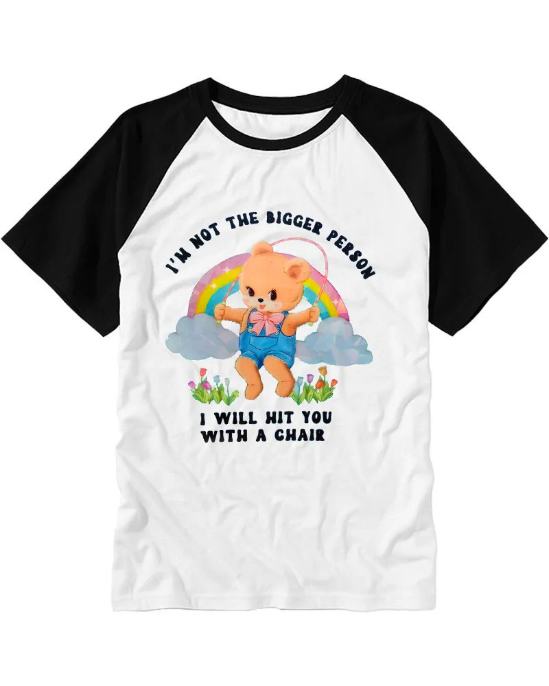 Retro Sassy Bear Cotton Raglan Tee