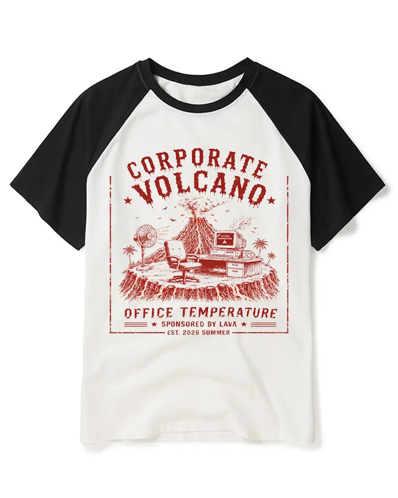 Retro Office Volcano Graphic Tee