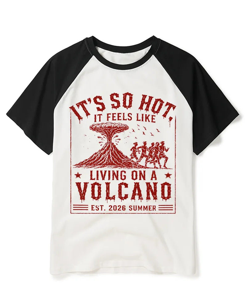 Retro Summer Volcano Escape Graphic Tee