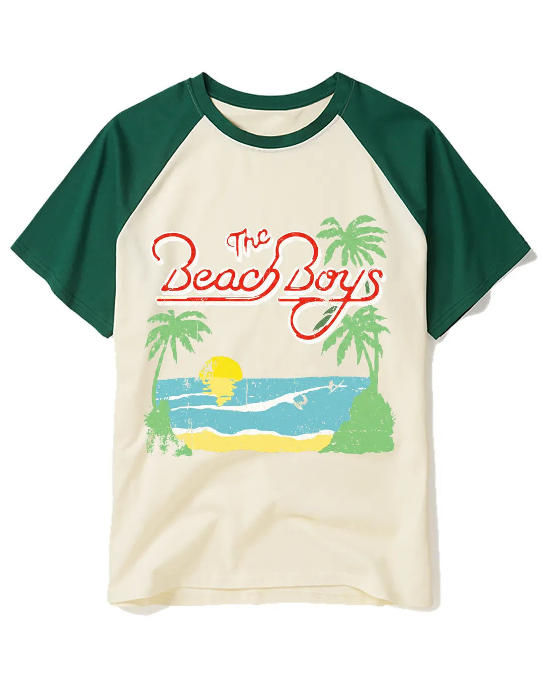 The Beach Boys Vintage Surf Raglan Baseball T-Shirt