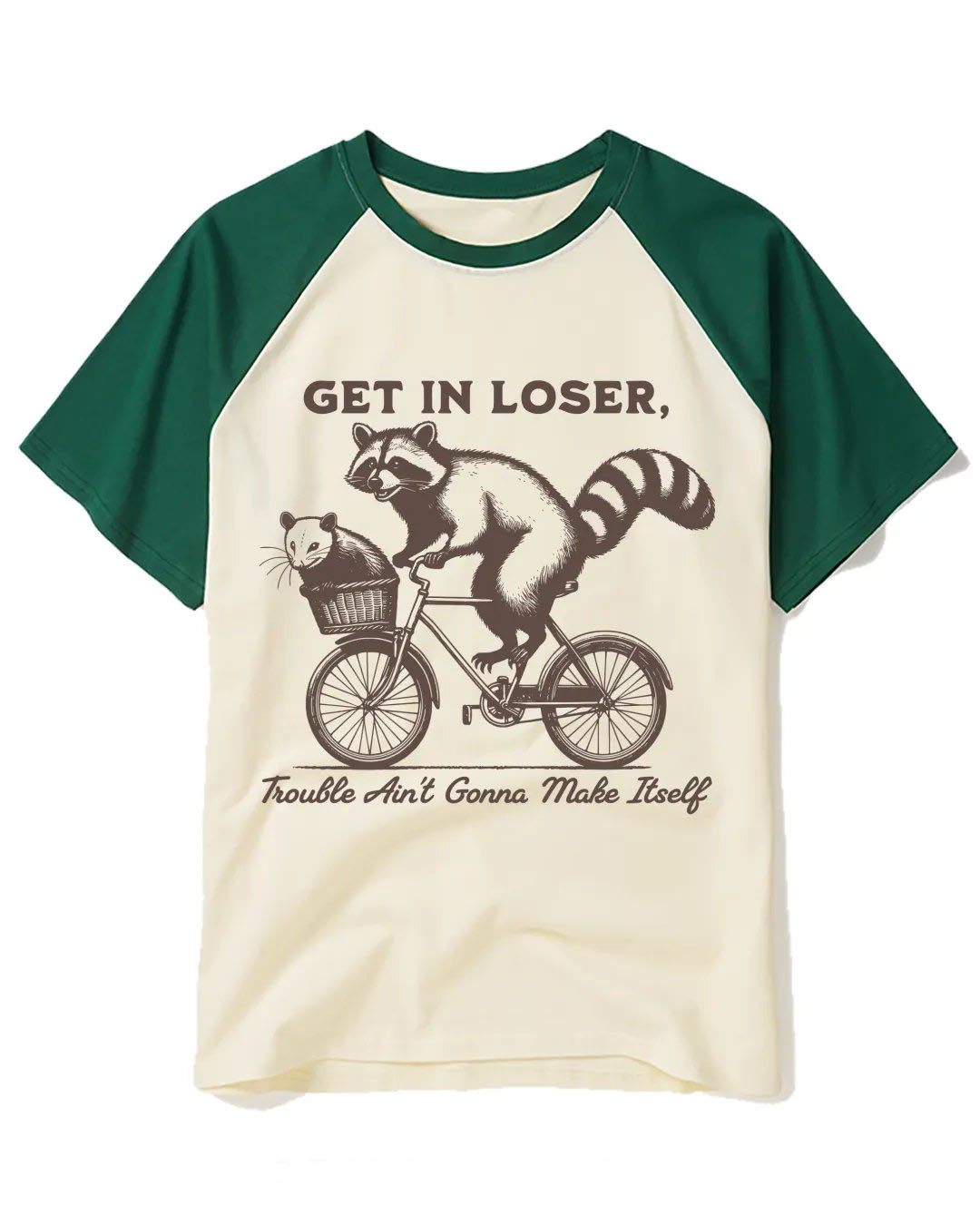 Get In Loser Raglan Baseball T-Shirt