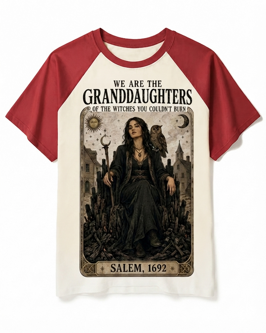 Retro Feminist Witch Art Statement Tee	