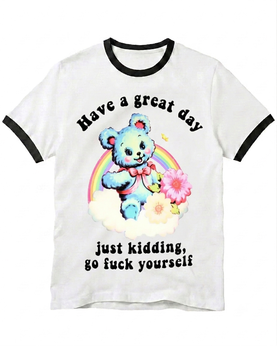 Have a Great Day 1970s Ringer T-shirt