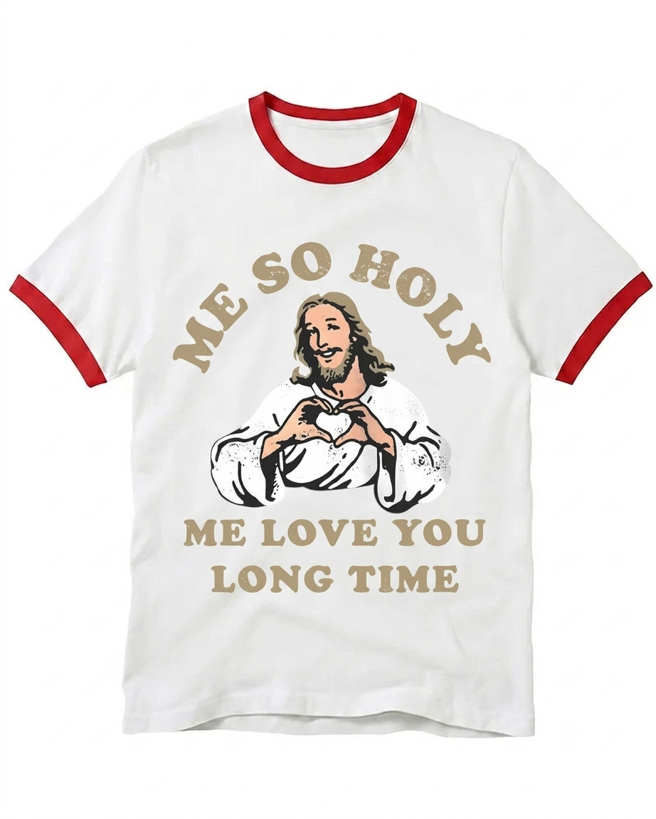 Me So Holy Vintage Graphic Ringer T-shirt