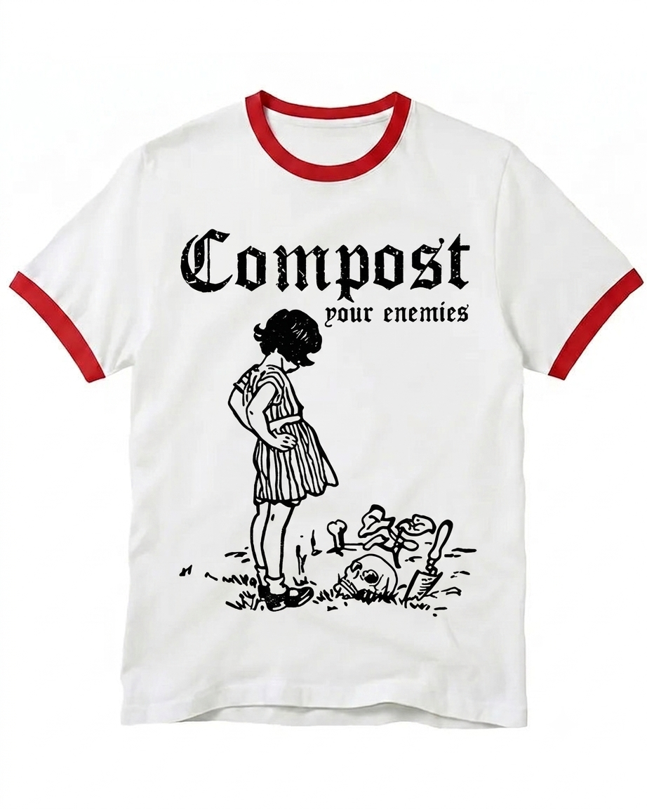 Compost Your Enemies 1990s Ringer T-shirt