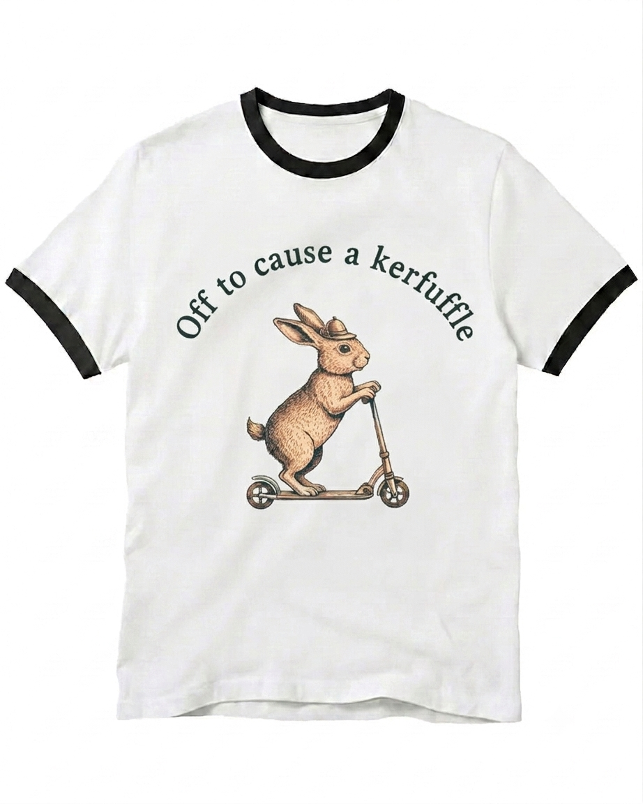 Off To Cause A Kerfuffle 1950s Ringer T-shirt