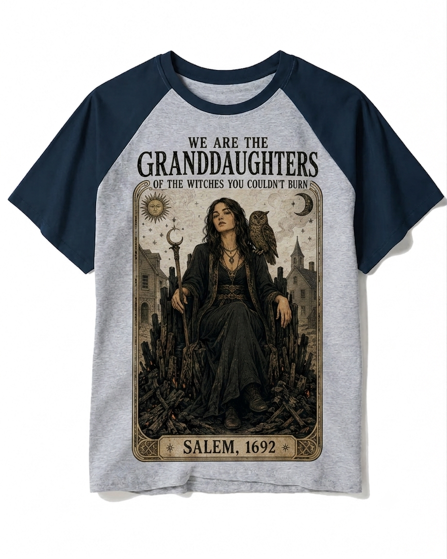 Retro Feminist Witch Art Statement Tee	