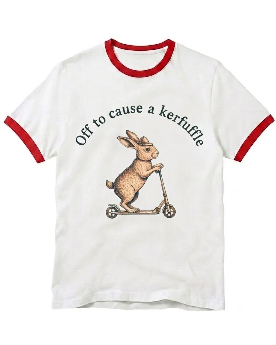 Off To Cause A Kerfuffle 1950s Ringer T-shirt