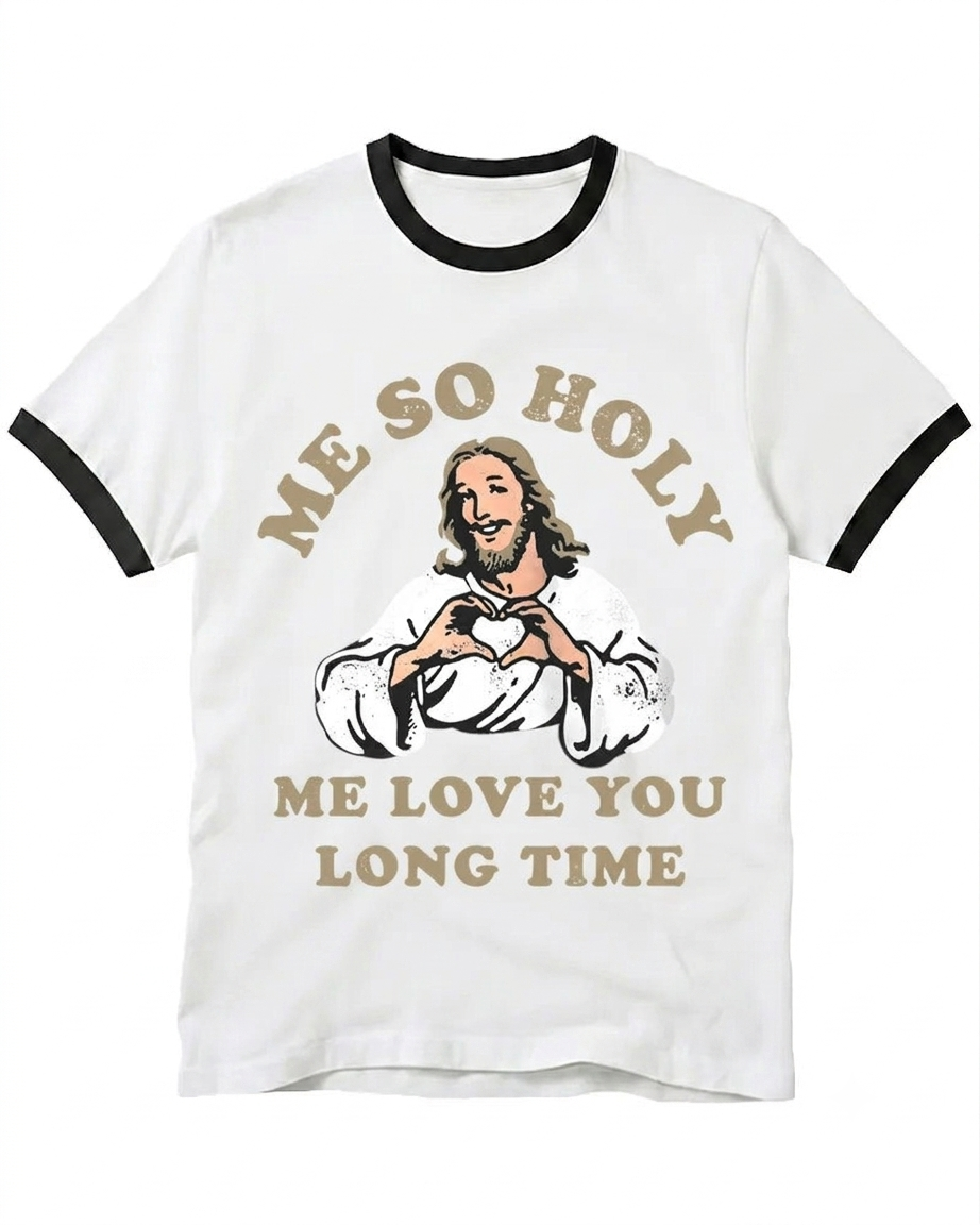 Me So Holy Vintage Graphic Ringer T-shirt